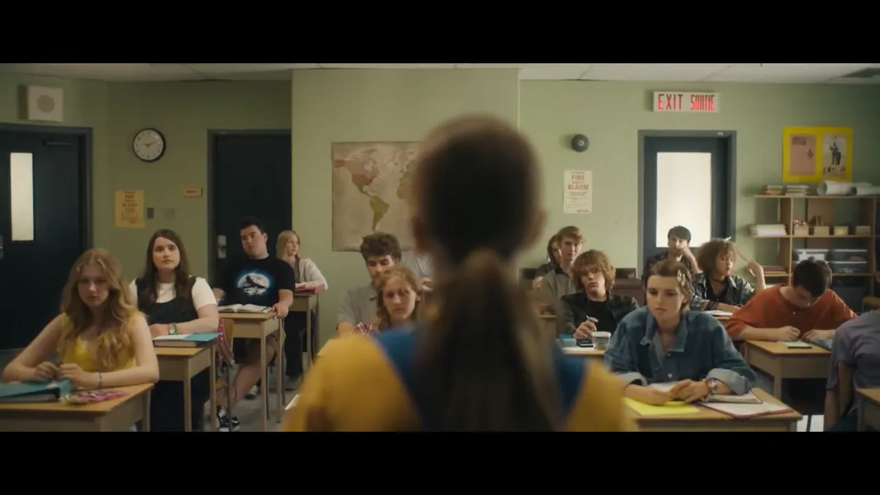A still from Spirit in the Blood showing the mountain community setting