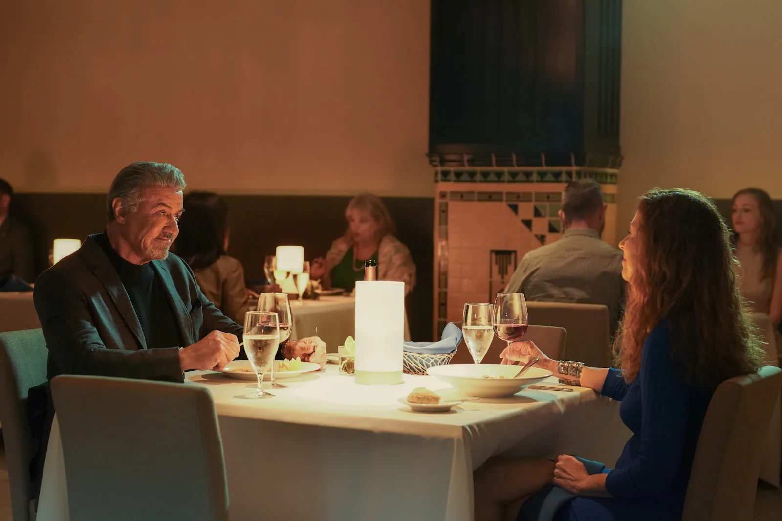 Domenick Lombardozzi as Chickie Invernizzi in a scene from Tulsa King Season 2