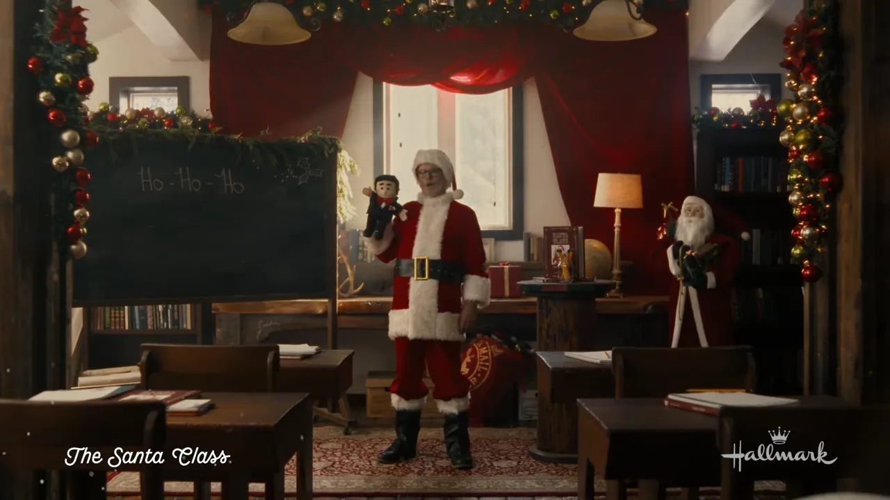 Promotional art for The Santa Class, a 2024 Hallmark Channel Christmas film
